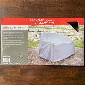 Backyard Creations Loveseat Bench Glider Premium Green Cover Elastic Bottom NEW